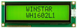 Display Winstar WH1602L1-YYH-ET LCD Caracteres 16x2