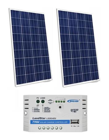 Kit Panel Solar Policristal 260W x2 + Regulador Epever 20A