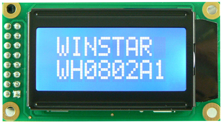 Display Winstar WH0802A-YMC-ST LCD Caracteres 8x2 